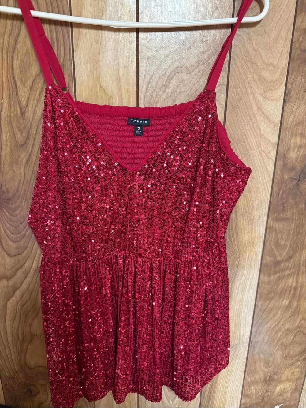 torrid Red Sequin tank
